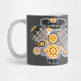 V8 Engine Diagram Mug